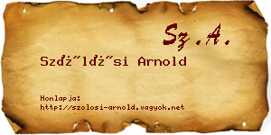 Szőlősi Arnold névjegykártya